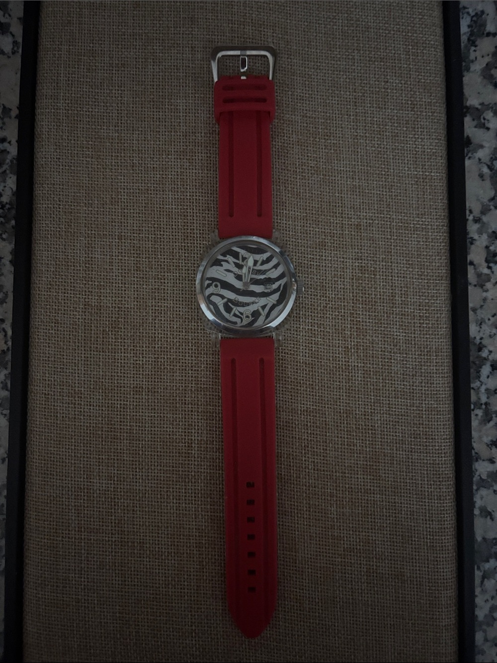 Rooney & Bourke zebra print watch
